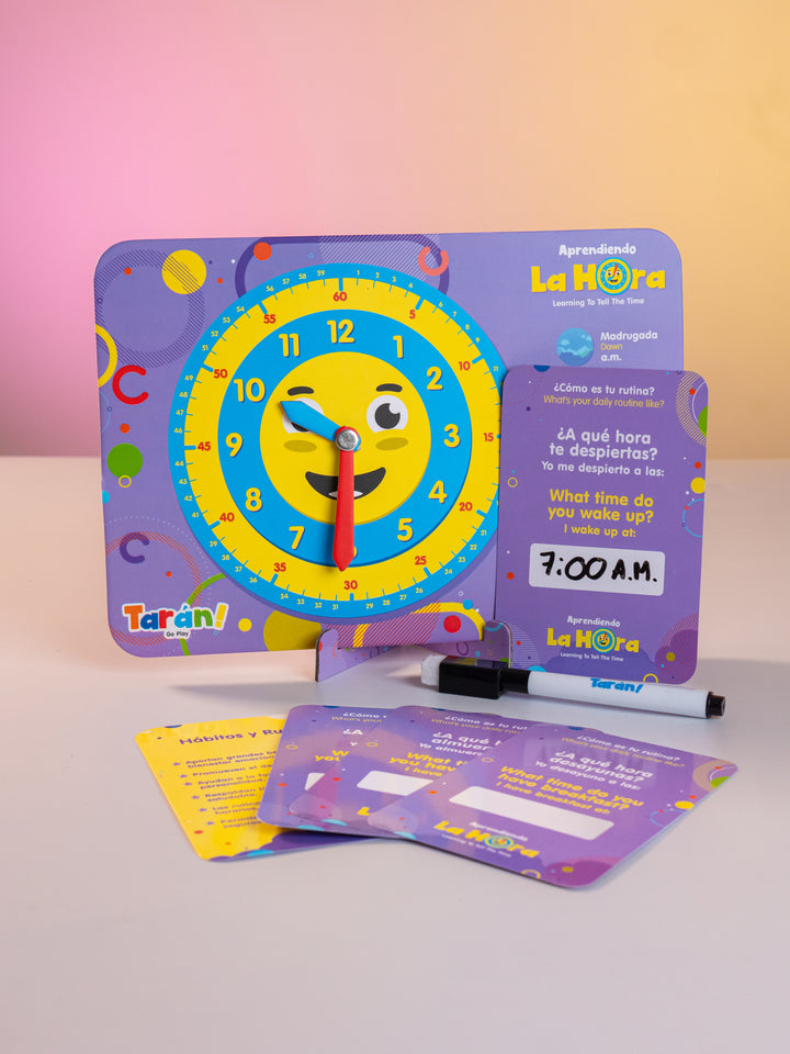Juego para Aprender la Hora – Didáctico y Bilingüe (5 a años